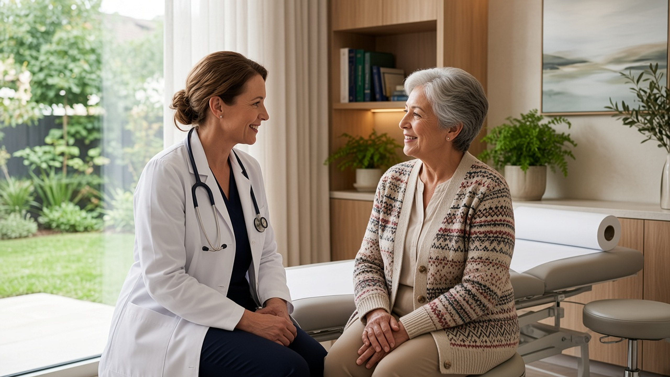A StarMed clinician sharing a warm conversation with a patient
